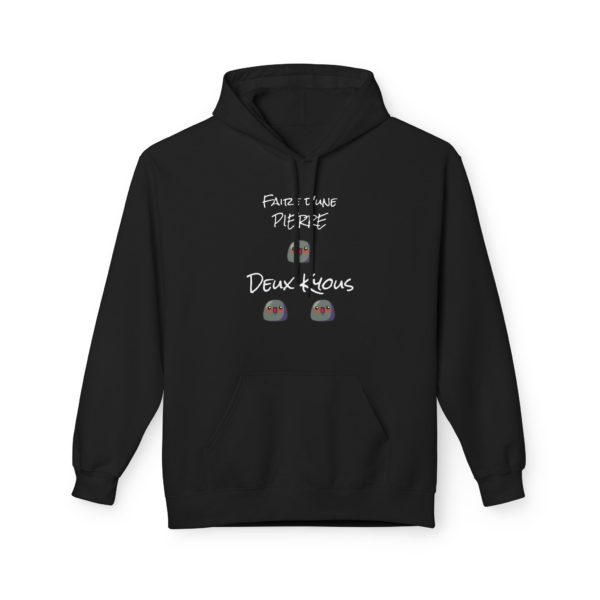 🪨 Hoodie "Faire d’une pierre deux kyous" – L’expression revisitée avec confort et style ! – Image 5