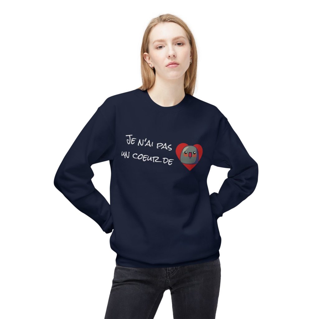 Sweat humoristique avec cœur et Kyou, message tendre et drôle