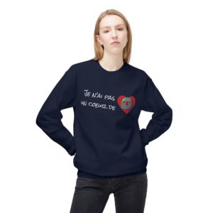 Sweat humoristique avec cœur et Kyou, message tendre et drôle