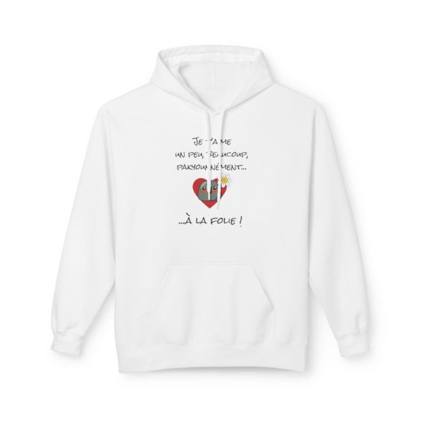 Hoodie "Je t’aime un peu, beaucoup, pakyounnément…" – L’amour bien au chaud ! – Image 13