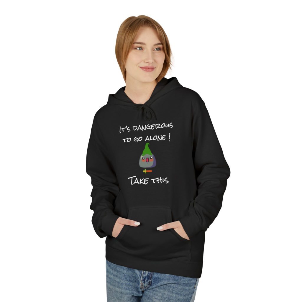 Hoodie geek It's Dangerous to Go Alone Zelda pixel art