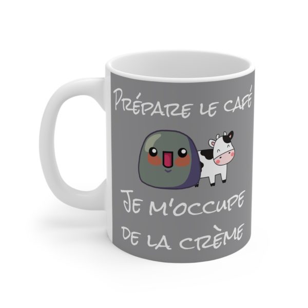 Mug "Prépare le café, je m’occupe de la crème" – Une équipe de choc pour un café parfait ! – Image 2