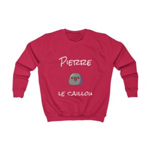 Sweatshirt enfant Pierre le Caillou doux et résistant