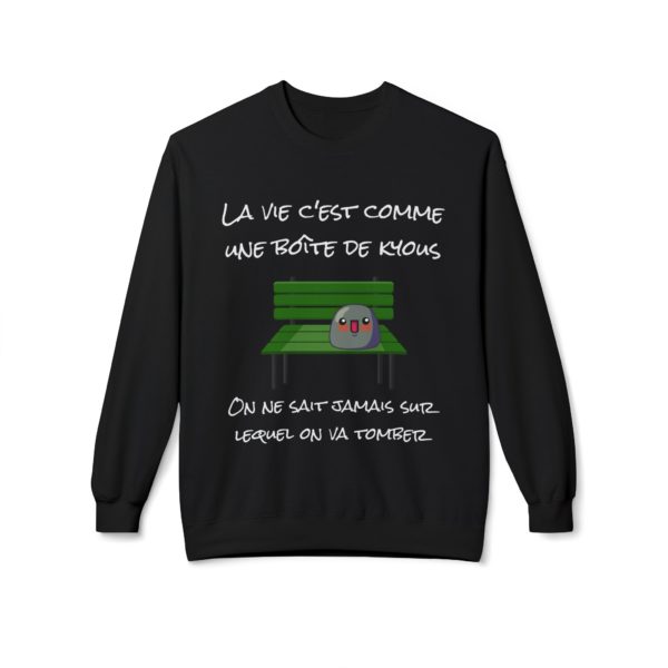 Sweatshirt Forrest Gump revisité avec Kyous et jeu de mots humoristique