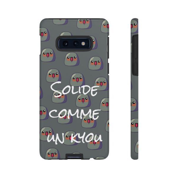 Coque téléphone "Solide comme un Kyou" avec motif Kyou et texte humoristique