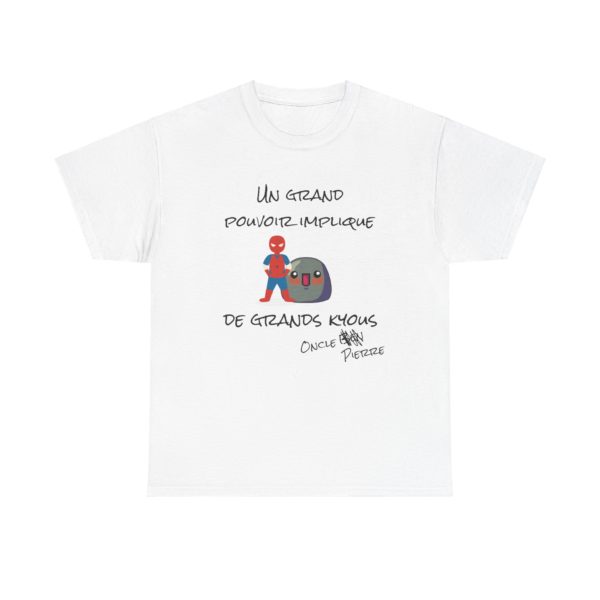 🕷️ T-shirt "Un grand pouvoir implique de grands Kyous" – Approuvé par l’Oncle… Pierre ! – Image 23