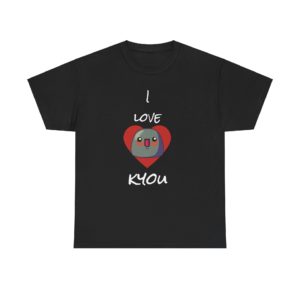 T-shirt "I Love Kyou" avec un Kyou dans un cœur rouge