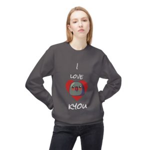 Sweat "I Love Kyou" avec un Kyou dans un cœur rouge