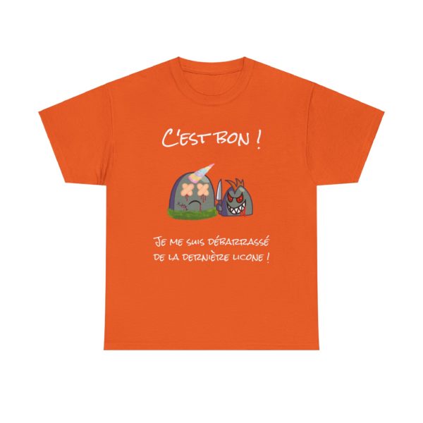 T-shirt "Fin des Licornes" – C'est bon, je me suis débarrassé de la dernière licorne ! – Image 7