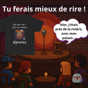 Illustration de Kyoufka en clown fou avec QR code intégré