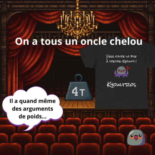 Illustration de Kyoultros en poulpe violet avec cœurs rouges